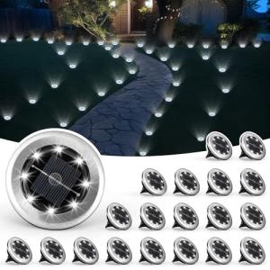 Solpex Luces solares para jardín al aire libre, paquete de…