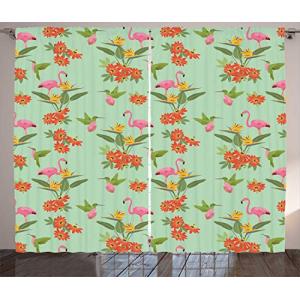 ABAKUHAUS Pelícano Cortinas, Flores Tropicales Strelitzia,…