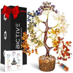 BICTIVE®️ Arbol de la Vida y Colgante, Piedras Chakras Pied…