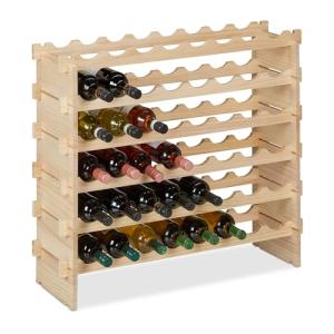 Relaxdays Botellero, Estante Apilable 48 Botellas, Vinoteca…