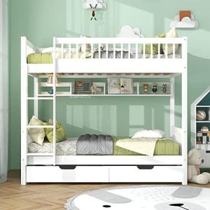 Idemon Litera, cama infantil, con escalera de 3 niveles, es…