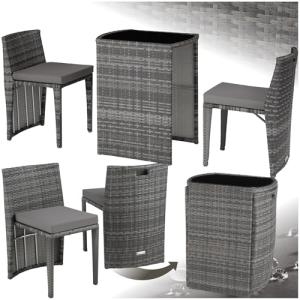 TecTake® Conjunto Jardín Exterior de Ratán y Acero, Muebles…