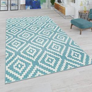 Paco Home Alfombra Salón, Motivo De Rombos En Colores Paste…