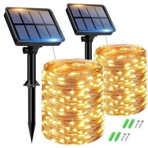 btfarm 2 Paquete Guirnaldas Luces Exterior Solar, Totalment…