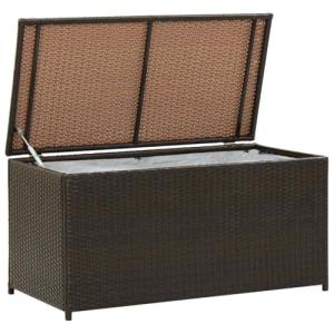 vidaXL Caja de Almacenaje de Jardín Ratán Sintético Casa Ho…