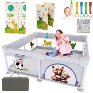 PARVULI Parque Infantil Bebe 120X120 - Corralito Bebe con 6…