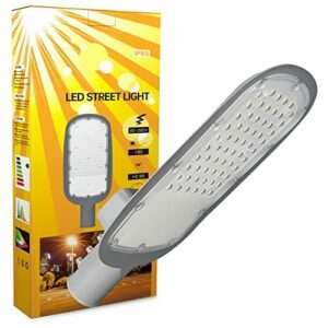 RIGIDON Exterior Lámpara de Calle LED 50W, 5000 Lúmenes Bla…