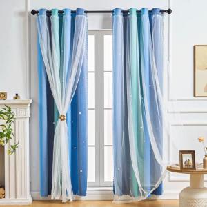 NETMEO Cortinas de Estrellas de 2 Paneles, Cortinas para ha…
