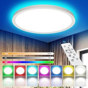 YiLaie 24W Plafon LED Techo Regulable con Mando Distancia,U…