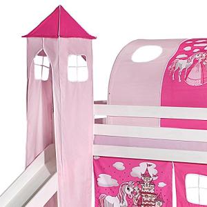 IDIMEX Torre de princesa a cama con tobogán, cama de juegos…