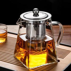 YUEMING Teteras de vidrio con infusor, Tetera Infusiones, T…