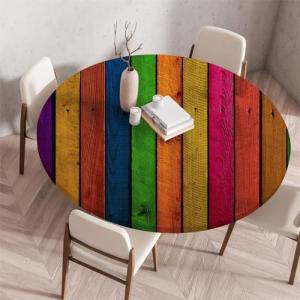 Chickwin Mantel Redondo Antimanchas con Bordes Elástica, Ma…