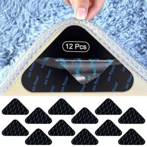 HTRTRR Alfombrilla antideslizante, 12 unidades, color negro…
