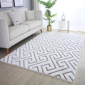 HomebyHome Alfombra para salón, pelo corto, diseño moderno…