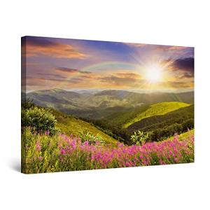 Startonight Cuadro Moderno en Lienzo Sol y Arco Iris de Ens…