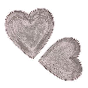 Diko.style® - Set de 2 Bandejas Decorativas Corazon Vaciabo…