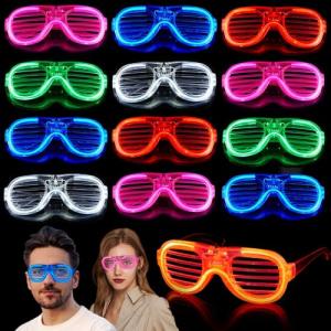 Mikulala 12 Piezas De Gafas LED Para Cumpleaños 5 Colores D…