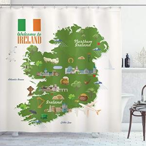 ABAKUHAUS Mapa de Irlanda Cortina de Baño, Los Productos cu…