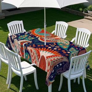 Chickwin Mantel Impermeable Rectangular, Mandala Exterior M…