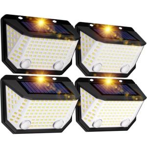 K Kasonic Luces Solares con Sensor Dual para Cercas, 6500K…