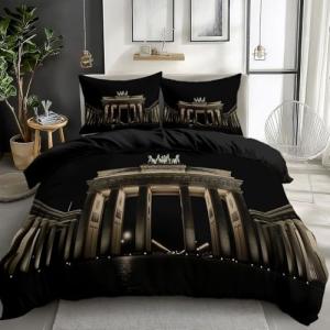 Negro-Oro Funda de Edredón 135x200 cm (Cama 80/90) Vista No…