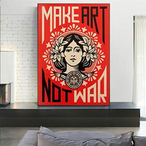 Make Art Not War Slogan Vintage Poster e impresiones Murale…