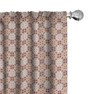 ABAKUHAUS marroquí Juego de 2 Paños Cortinas, Trébol del Es…