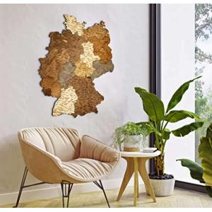 Mapa de madera 2D de Alemania – Mapa de varias capas, multi…