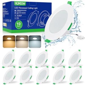 HOMEOW Focos Led Techo Empotrable 7W, Ojos de Buey Led 600l…