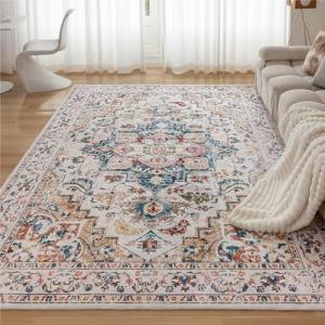 CHOSHOME Alfombras lavables de pelo corto para sala de esta…