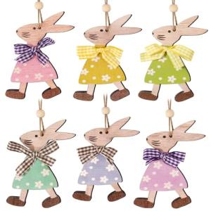 BOFUNX 12pcs Conejo Decorativo Pascua Colgantes de Conejito…