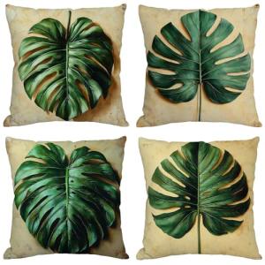 Funda Cojin 65x65 cm, Juego de 4 Fundas de Cojines Retro Li…