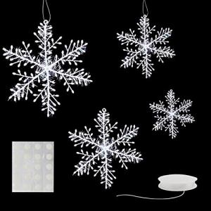CattleyaHQ Copos de Nieve Decoracion Colgantes de Navidad,A…
