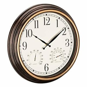 Navaris Reloj de Pared Vintage - Reloj Redondo Ø 38,1 Imper…