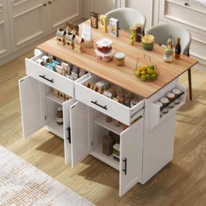Huayz Isla de Cocina Armario de Cocina con Encimera con Tab…