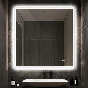 STARLEAD Espejo-Baño-con-Luz 80x80cm, Espejo-Baño-LED Bluet…