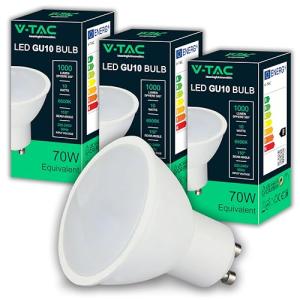 V-TAC 3x Bombillas LED GU10 - Alta Luminosidad 10W (Equival…