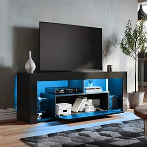 SONNI Mueble TV con Luz LED Ajustable de 12 Colores Sálon N…