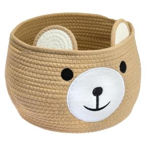 HMF Cesta de almacenamiento con asas ocultas, cesta para ha…