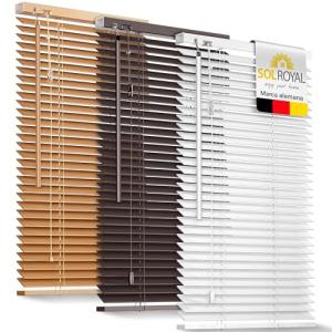 Sol Royal Persiana Veneciana de Madera SolDecor JH3 en Blan…