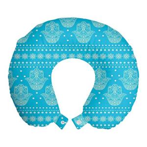 ABAKUHAUS Hamsa Cojín de Viaje para Soporte de Cuello, Flor…