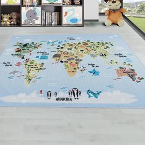 HomebyHome Alfombra para niños Pila Corta Diseño de Animale…