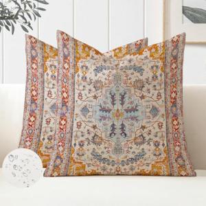 Miuyunya Juego de 2 Impermeables Funda de Cojines 45 x 45 E…
