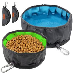 LumoLeaf Cuenco plegable de viaje para perros, 2 paquetes g…