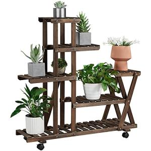 Yaheetech Soporte Plantas Interior con Ruedas Desmontables…