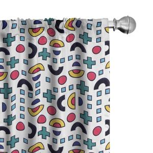 ABAKUHAUS Vistoso Juego de 2 Paños Cortinas, Los Semi-círcu…