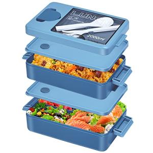 Anykuu Bento Lunch Box Fiambreras Trabajo 2000 ml Lancheira…