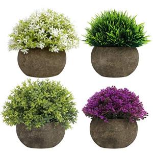 BELLE VOUS Mini Plantas Artificiales Decorativas Verde, Pur…