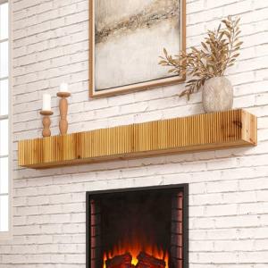 blingworld - Estante de manto de chimenea de 60 pulgadas, m…