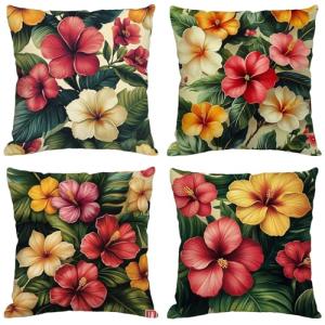 Tropical Cojines Exterior Impermeable Lino Fundas Cojines 8…